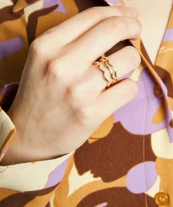 Fire & Glory - Damen GABI 9 PACK - Ring - Gold-coloured/mop Clear