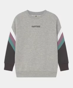 Kaotiko CREW WALKER UNISEX - Sweatshirt - Grey/white/lila