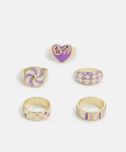 Fire & Glory ULILINA 5 PACK - Ring - Gold-coloured/multi-coloured - Damen