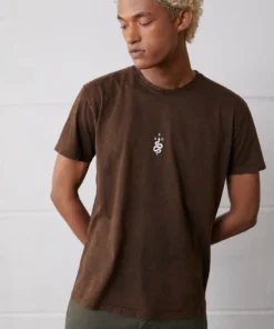 Kaotiko WASHED GREEK ELEMENTS UNISEX - T-Shirt Print - Brown