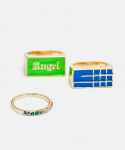 Fire & Glory - Damen LAENA 5 PACK - Ring - Gold-coloured/multi -Kaotiko || Fire & Glory Populaire Magasin 0f4e75ee81904ea784ed149a080b793d