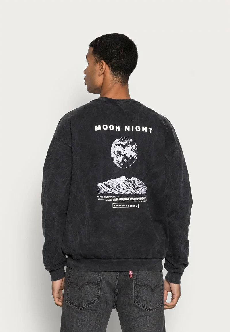 Kaotiko - Herren CREW MOON NIGTH - Sweatshirt - Black 5 Kaotiko - Herren CREW MOON NIGTH - Sweatshirt - Black – Bild 3