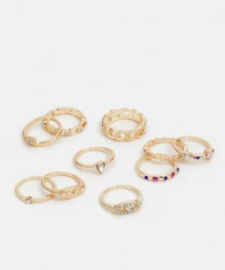 Fire & Glory LENNA 10 PACK - Ring - Gold-coloured - Damen -Kaotiko || Fire & Glory Populaire Magasin 129766ac00c14dbcb50e6b9bcea8217b