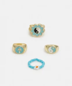 Fire & Glory - Damen VIOLA 4 PACK - Ring - Gold-coloured/multi-coloured