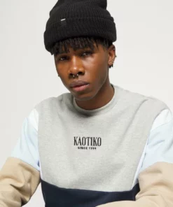 Kaotiko CREW WESTPORT - Sweatshirt - Grey/white - Herren -Kaotiko || Fire & Glory Populaire Magasin 1736bedcd527492dbd48bc46f0234a83