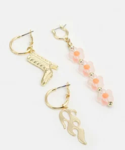 Fire & Glory FGRUNIA EARRINGS 3 PACK - Ohrringe - Gold-coloured - Damen -Kaotiko || Fire & Glory Populaire Magasin 178c66aeec5c4729a86cdeff3f327c58