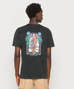 Kaotiko WASHED PARROT - T-Shirt Print - Black - Unisex