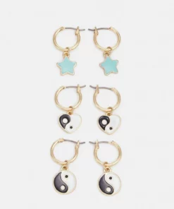 Fire & Glory HAIDI EARRINGS 3 PACK - Ohrringe - Gold-coloured - Damen