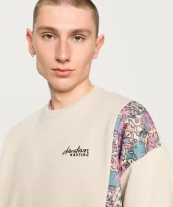 Kaotiko CREW BRUCE UNISEX - Sweatshirt - Beige/prusia -Kaotiko || Fire & Glory Populaire Magasin 1b3932bc76f844a69ba405b534d6d9bd