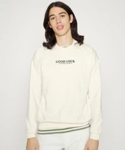 Kaotiko - Herren CREW GOOD LUCK - Sweatshirt - Ivory