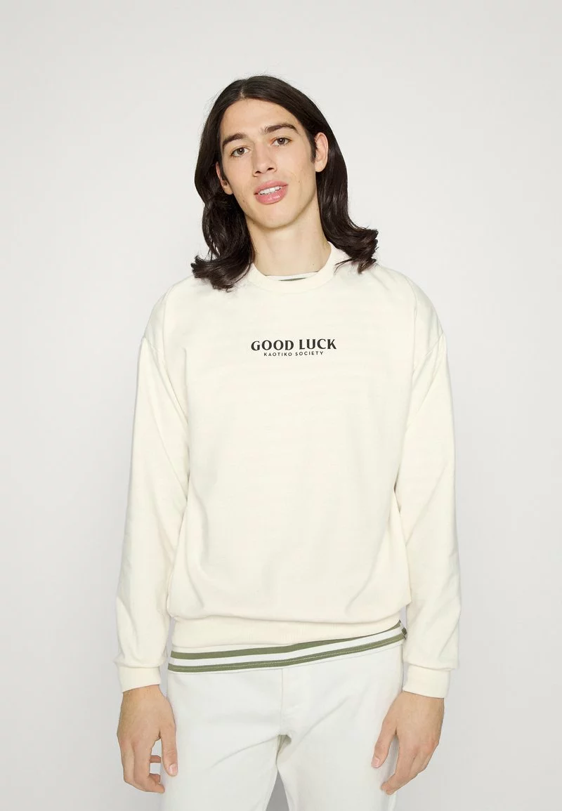 Kaotiko - Herren CREW GOOD LUCK - Sweatshirt - Ivory 3 Kaotiko - Herren CREW GOOD LUCK - Sweatshirt - Ivory