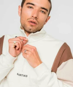 Kaotiko ARTHUR - Sweatshirt - Ivory Brown Beig - Unisex -Kaotiko || Fire & Glory Populaire Magasin 2bfee94b4151415791971472819b1d2f