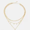 Fire & Glory - Damen FGEGGI COMBI NECKLACE - Halskette - Gold-coloured