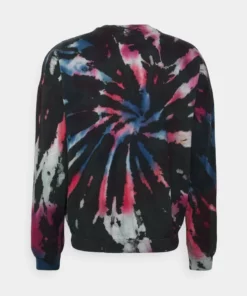 Kaotiko CREW TIE DYE SPIRAL UNISEX - Sweatshirt - Black/purple -Kaotiko || Fire & Glory Populaire Magasin 313650d1889a44eea34617c633e1b352