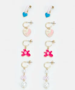 Fire & Glory - Damen CELINA EARRINGS 4 PACK - Ohrringe - Gold-coloured