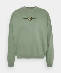 Kaotiko - Herren CREW WASHED BEETLE ARMY - Sweatjacke - Olive