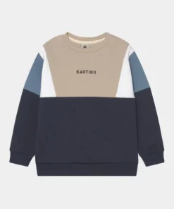 Kaotiko CREW ANSEL UNISEX - Sweatshirt - Navy/beige/white/blue