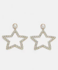 Fire & Glory - Damen EVELIN EARRINGS - Ohrringe - Gold-coloured/clear