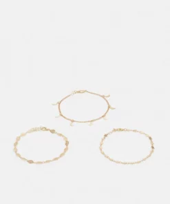 Fire & Glory - Damen FGLEAFA ANKLET 3 PACK - Armband - Gold-coloured