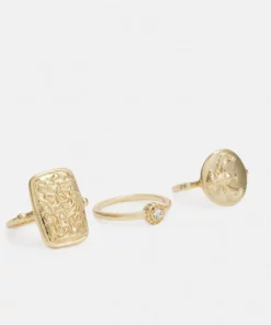 Fire & Glory - Damen LENA SIGNET 7 PACK - Ring - Gold-coloured -Kaotiko || Fire & Glory Populaire Magasin 4aed90a7a11246fd8facee116327f325