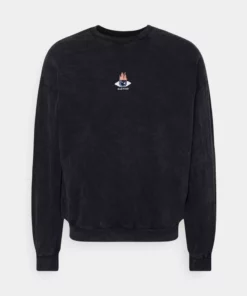 Kaotiko - Unisex CREW WASHED MOON - Sweatshirt - Black