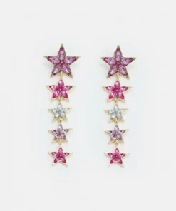 Fire & Glory LAIKA EARRINGS - Ohrringe - Gold-coloured/pink - Damen
