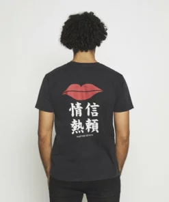 Kaotiko LIPS UNISEX - T-Shirt Print - Dark Grey