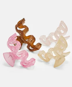 Fire & Glory - Damen FGGITTA HAIRSHARK 4 PACK - Haar-Styling-Accessoires - Misty Rose/hot Pink/warm Sand/cognac -Kaotiko || Fire & Glory Populaire Magasin 5aa05493513449fcb9e58717fa05746c