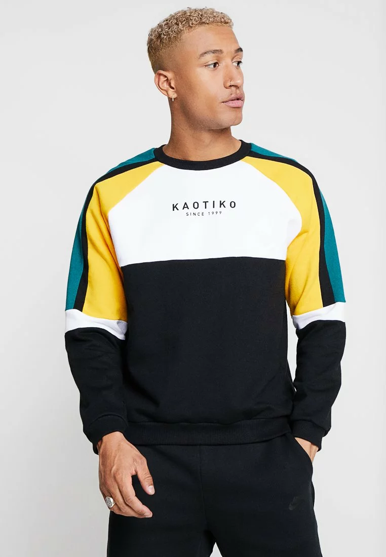 Kaotiko UNISEX - Sweatshirt - Black/white/yellow 3 Kaotiko UNISEX - Sweatshirt - Black/white/yellow