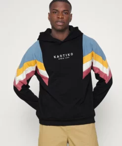 Kaotiko SUD CAP EWAN - Sweatshirt - Black/blue/mostaza/marfil/burgundy - Herren