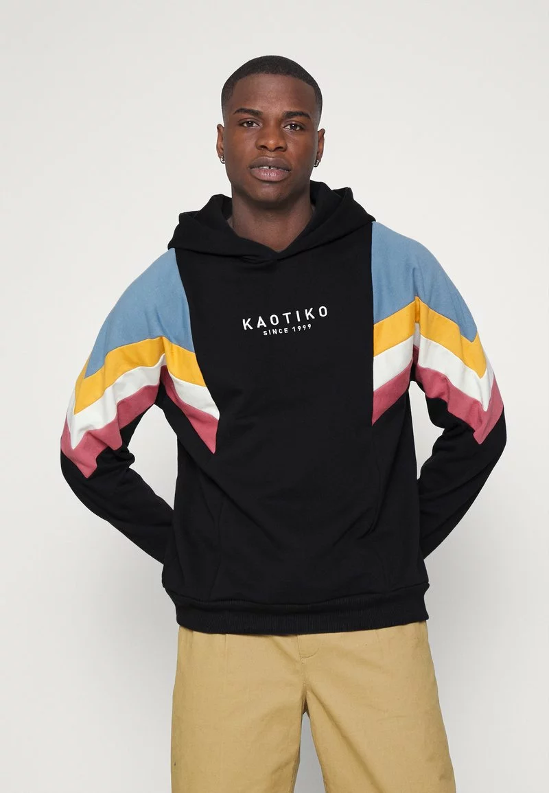 Kaotiko SUD CAP EWAN - Sweatshirt - Black/blue/mostaza/marfil/burgundy - Herren 3 Kaotiko SUD CAP EWAN - Sweatshirt - Black/blue/mostaza/marfil/burgundy - Herren