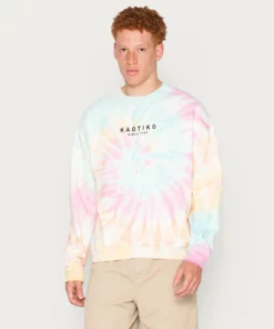 Kaotiko CREW UNISEX - Sweatshirt - Blue/pink/yellow
