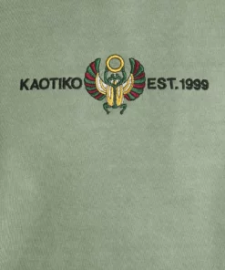 Kaotiko - Herren CREW WASHED BEETLE ARMY - Sweatjacke - Olive -Kaotiko || Fire & Glory Populaire Magasin 660cbab54a58444ba8808b5c66a7f283