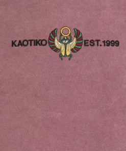 Kaotiko CREW WASHED BEETLE - Sweatshirt - Bordeaux - Unisex -Kaotiko || Fire & Glory Populaire Magasin 66b1b9ff12fa46299088dcf04dc75b1b