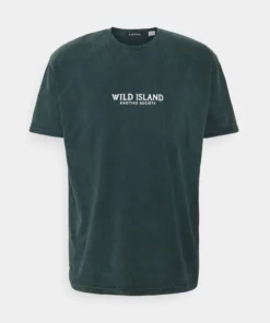 Kaotiko - Unisex TIE DYE WILD ISLAND - T-Shirt Print - Petrol