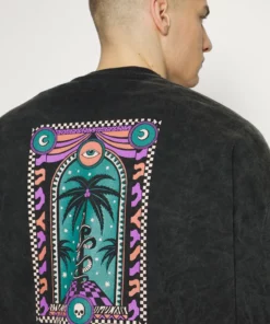 Kaotiko CREW WASHED PALM VIBES UNISEX - Sweatshirt - Black -Kaotiko || Fire & Glory Populaire Magasin 6e25b1c287e1493a9df06c5ab392f88b