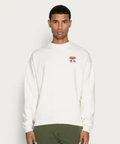 Kaotiko CREW LIPS JAPAN - Sweatshirt - Ivory - Herren