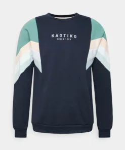 Kaotiko CREW SEATTLE UNISEX - Sweatshirt - Navy/basil/pink