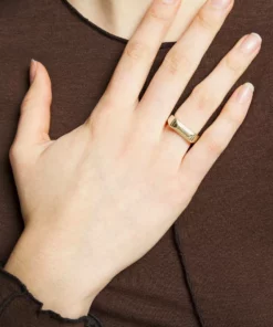 Fire & Glory - Damen LENA SIGNET 7 PACK - Ring - Gold-coloured