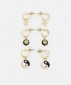 Fire & Glory - Damen LINETTE EARRINGS 3 PACK - Ohrringe - Gold-coloured/multi