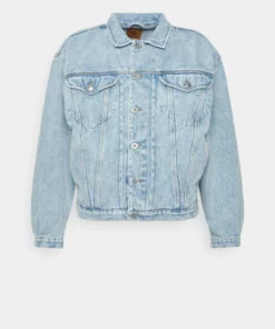Kaotiko JACKET LASER VINTAGE UNISEX - Jeansjacke - Light Blue Denim