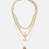 Fire & Glory STONNIA COMBI NECKLACE - Halskette - Gold-coloured - Damen