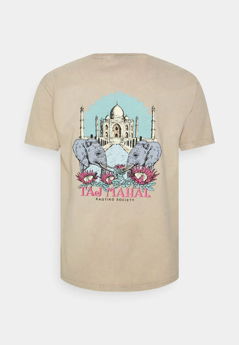 Kaotiko - Unisex WASHED TAJ MAHAL - T-Shirt Print - Stone 4 Kaotiko - Unisex WASHED TAJ MAHAL - T-Shirt Print - Stone – Bild 2
