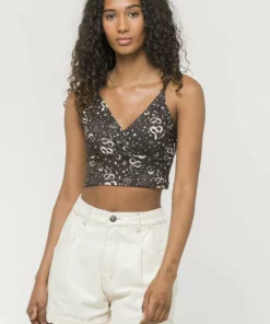 Kaotiko - Damen NICOLE ESOTERIC - Top - Schwarzweiss