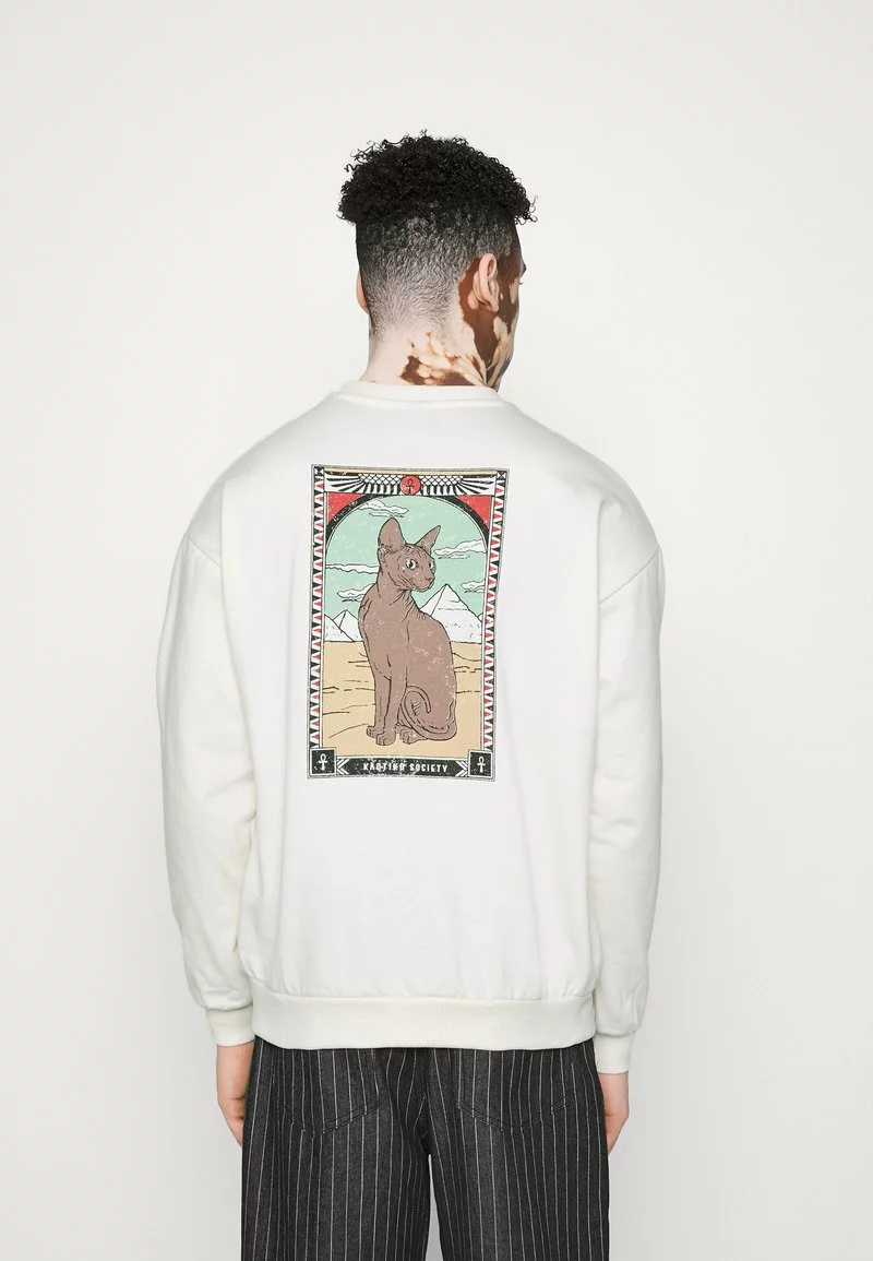 Kaotiko - Herren CREW EGYPTIAN CAT - Sweatshirt - Ivory 5 Kaotiko - Herren CREW EGYPTIAN CAT - Sweatshirt - Ivory – Bild 3