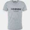 Kaotiko - Herren WASHED MOON PHASES - T-Shirt Print - Acero