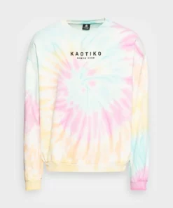 Kaotiko CREW UNISEX - Sweatshirt - Blue/pink/yellow -Kaotiko || Fire & Glory Populaire Magasin 7d7db9ae8eb74913bbb20fb79349a12a