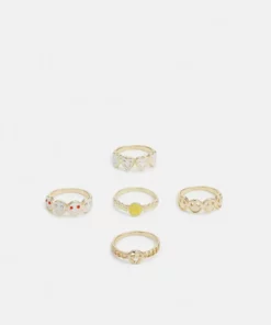 Fire & Glory - Damen FGSMILEY 5 PACK - Ring - Gold-coloured
