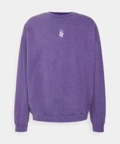 Kaotiko CREW PALM VIBES UNISEX - Sweatshirt - Dark Purple