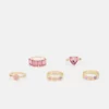 Fire & Glory - Damen FGVINNY 5 PACK - Ring - Gold-coloured/strawberry Pink